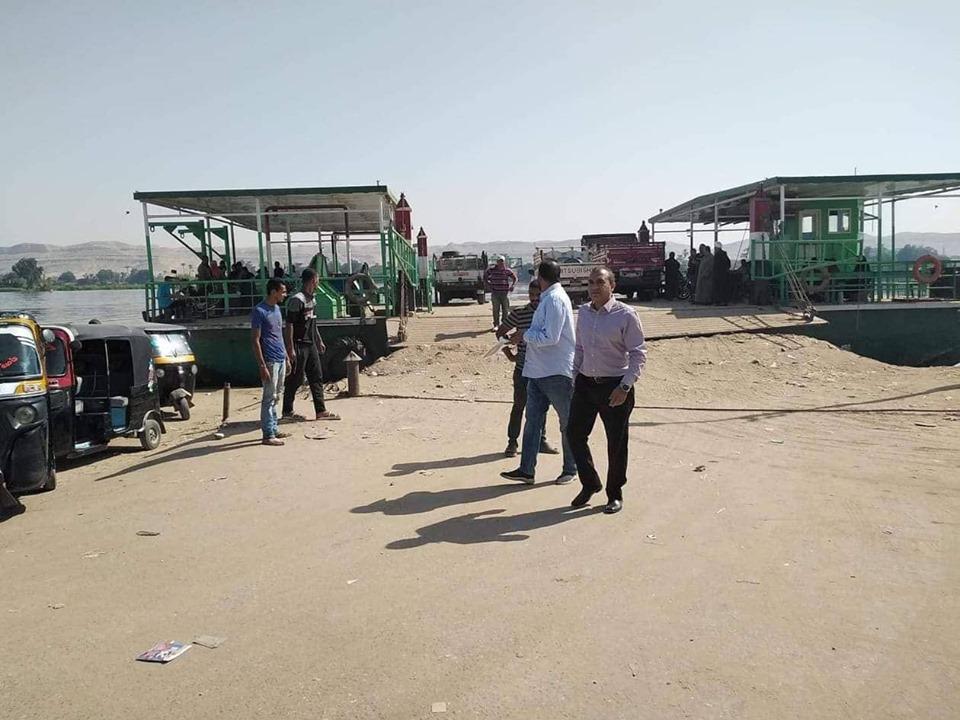 رئيس مدينة ابوقرقاص بالمنيا يتفقد حالة المعديات ببني حسن 

