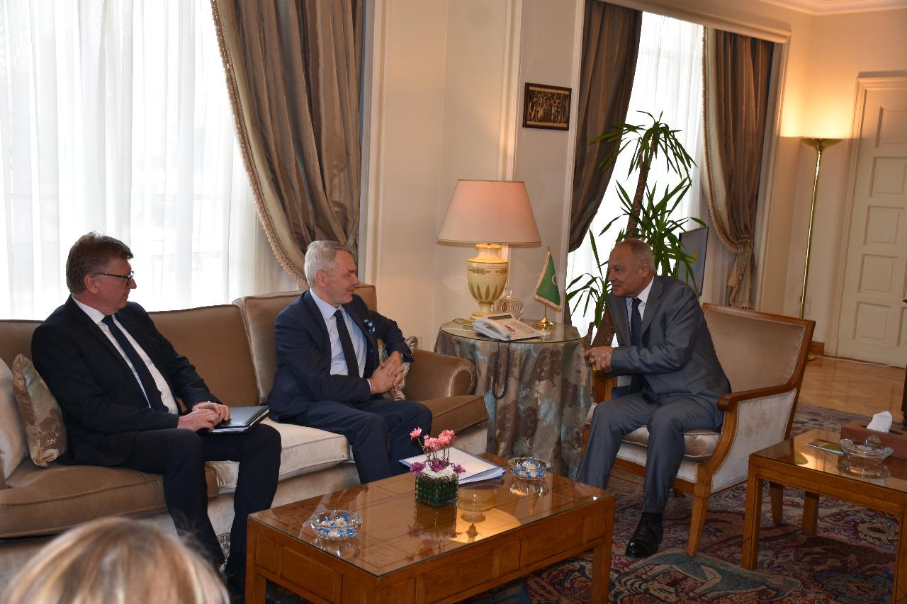 أبو الغيط يناقش مع وزير خارجية فنلندا سبل دعم العملية الانتقالية في السودان وعدد من قضايا الشرق الأوسط