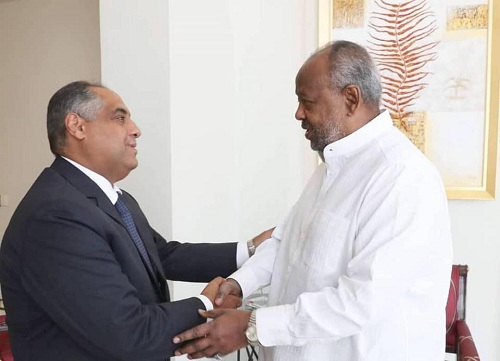 رئيس جمهورية جيبوتي يستقبل السفير المصري بمناسبة قرب انتهاء فترة عمله

