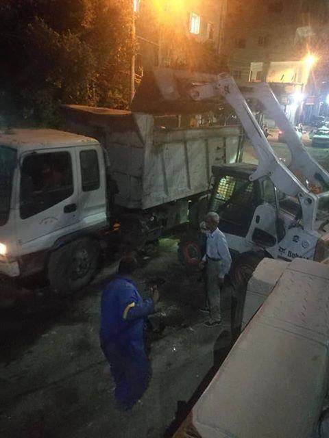 حمله لمتابعة حالة النظافة بمداخل حي غرب مدينة المنيا 

