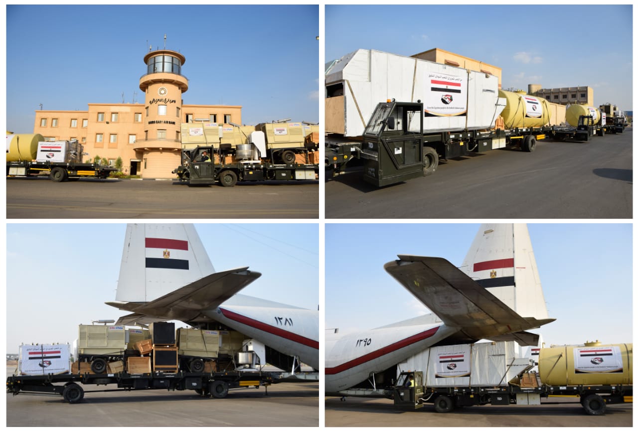 مصر ترسل الرحلة الرابعة من خطوط إنتاج الخبز الميدانية للأشقاء فى السودان
