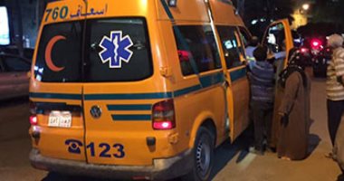 إصابة 11 شخصا فى حادث تصادم 3 سيارات على الطريق الصحراوى بالمنيا 
