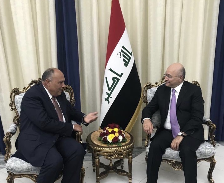 تفاصيل لقاء وزير الخارجية برئيس العراق في بغداد
