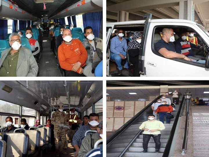 القوات المسلحة تواصل توزيع الماسكات الطبية على المواطنين بوسائل النقل والأماكن الحيوية