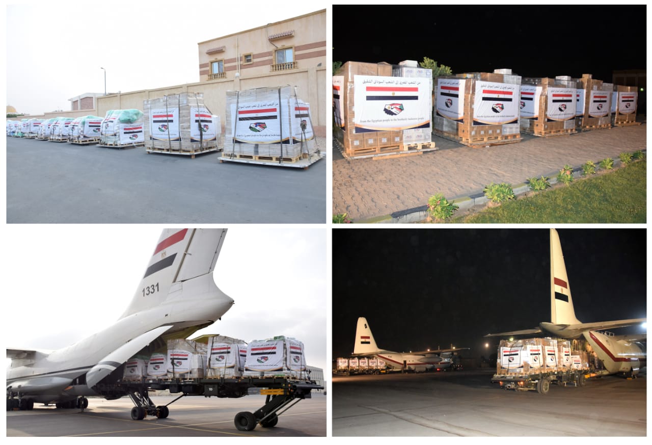 مصر تفتح جسر جوى لإرسال  مساعدات لمتضررى السيول بالسودان  ودولة جنوب السودان