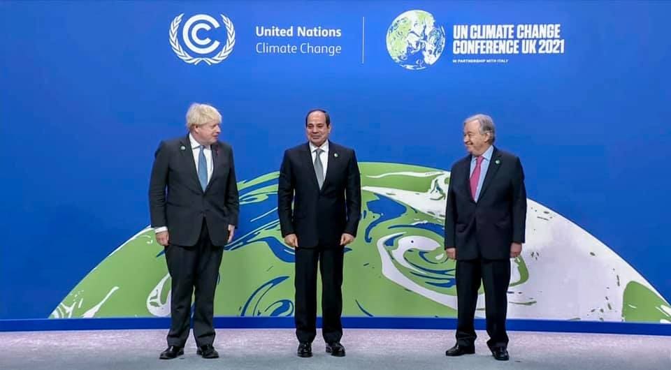 نشاط الرئيس السيسي بالتوازي مع انعقاد قمة الأمم المتحدة لتغير المناخ في جلاسجو (2-2)