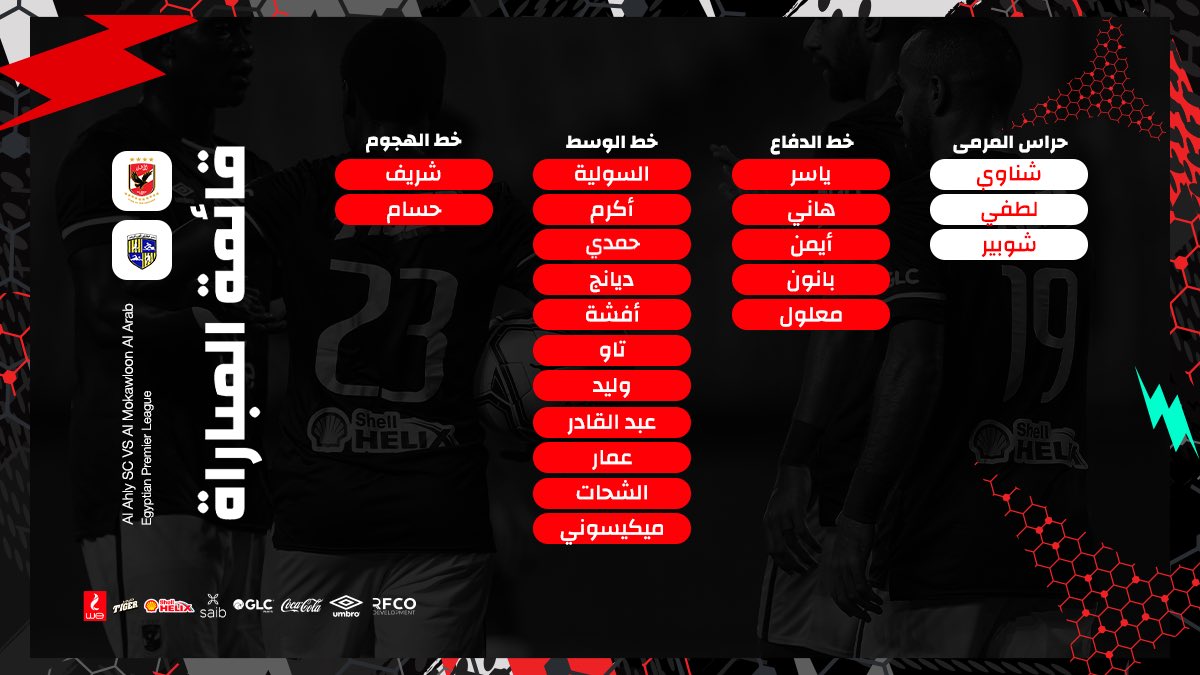 تعرف على قائمة الأهلي لمواجهة المقاولون العرب في الدوري المصري وأبرز الغيابات