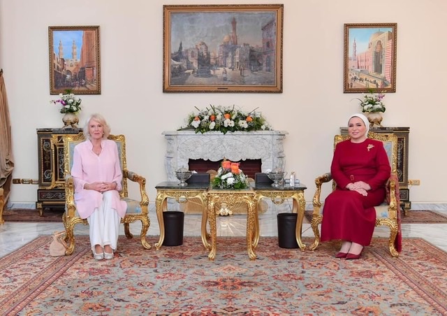 بالصور.. السيدة انتصار السيسى: لقاء الأميرة كاميلا كان فرصة للحديث حول تمكين المرأة