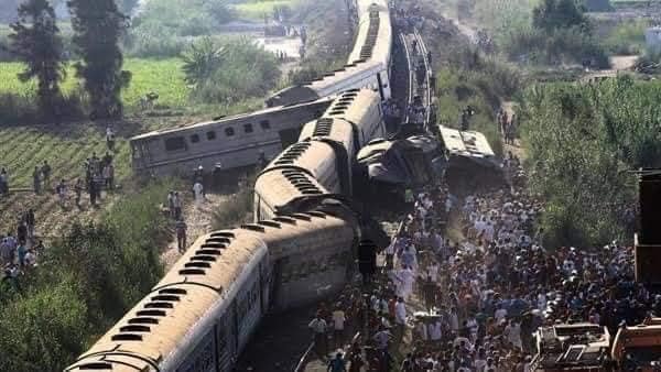 الصحة : ارتفاع عدد مصابى حادث قطارى سوهاج إلى 108 

