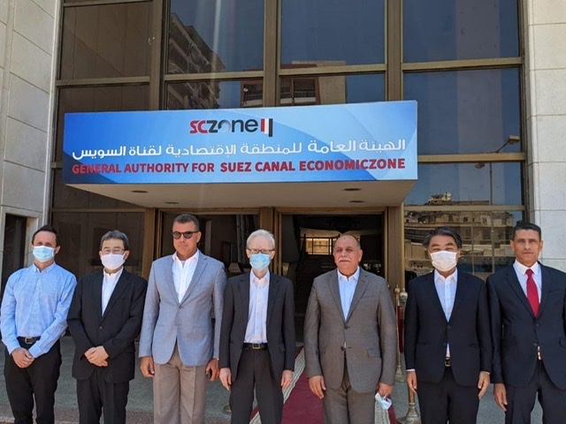 سفير اليابان فى القاهرة يزور موقع إنشاء أول محطة دحرجة مركبات في مصر بشرق بورسعيد
