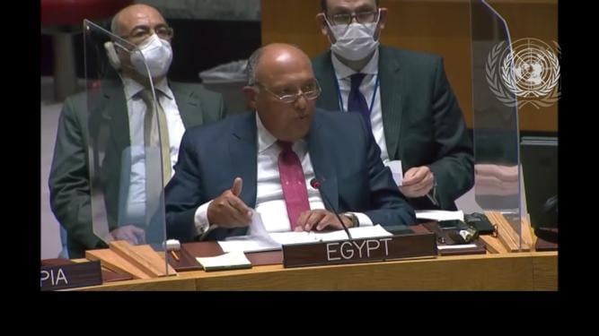 نص كلمة سامح شكري أمام مجلس الأمن بشأن سد النهضة 
