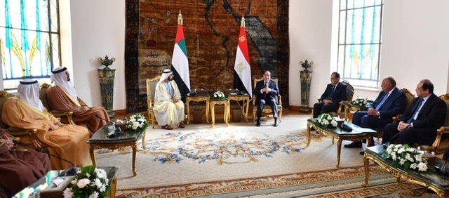 بالصور.. الرئيس السيسي يستقبل نائب رئيس دولة الإمارات بقصر الاتحادية