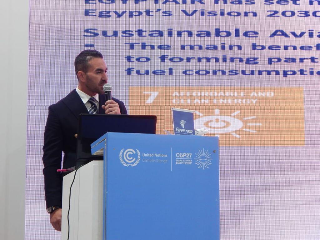 مصر للطيران تشارك بفاعليتين عن التنمية المستدامة فى مؤتمر المناخ  COP27

