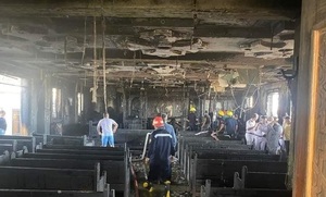 الكنيسه تنفي وجود شبهه جنائية: مصدر حريق كنيسة المنيا شموع بيد أطفال
