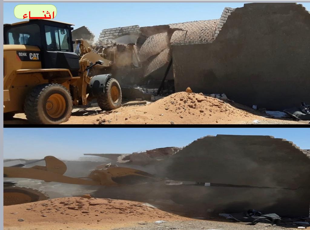 محافظة الجيزة تزيل ٢٧ حالة بناء مخالف وتعدي علي الأراضي الزراعية بالمراكز