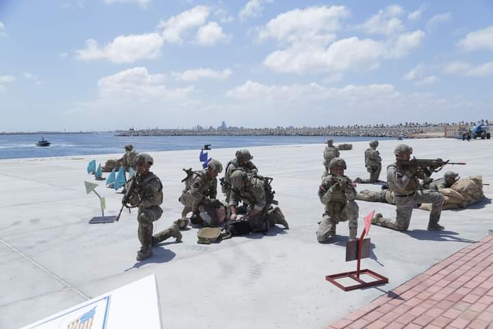 القوات البحرية المصرية والأمريكية تنفذان تدريب تبادل الخبرات 