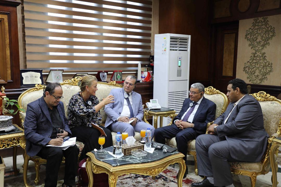 محافظ المنيا، يستقبل وفد بعثة البنك الدولي والمكتب التنسيقي لبرنامج التنمية المحلية بصعيد مصر