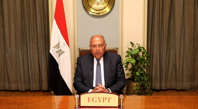 وزير الخارجية : مصر مستعدة للتعاون مع المجتمع الدولي لاستضافة مركز عالمي لتوريد وتخزين الحبوب