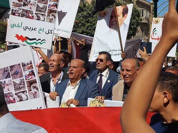 حماة الوطن ينظم مسيرات ضخمة لدعم السيسي والتنديد بالإجرام الصهيوني

