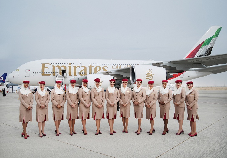 43500 زائر لطائرات طيران الإمارات بالعرض الأرضي خلال معرض دبي للطيران


