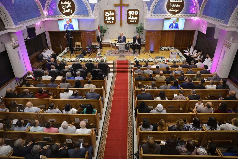رئيس الإنجيلية يشهد الاحتفال بمئوية كنيسة الله بشبرا