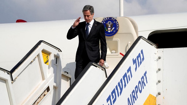 وزير الخارجية الأمريكي يصل إلى الكيان الصهيوني