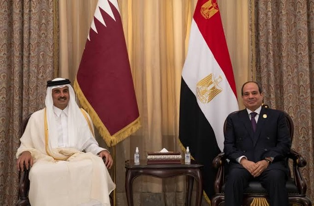 أمير قطر يهنئ الرئيس السيسى بمناسبة فوزه بولاية رئاسية جديدة