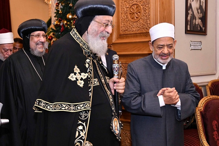 الإمام الأكبر والبابا تواضروس يتفقان على تشكيل لجنة لوقف العدوان على غزة

