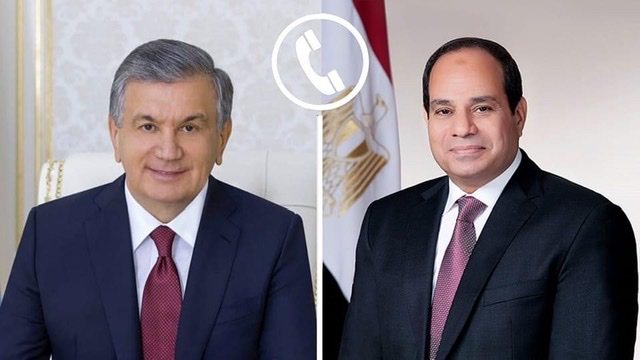 السيسي يهنئ هاتفيًا رئيس أوزبكستان بحلول شهر رمضان المبارك