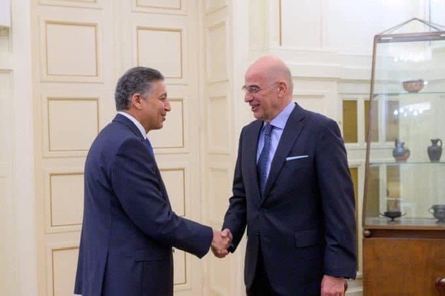 وزير خارجية اليونان يستقبل سفير مصر في أثينا