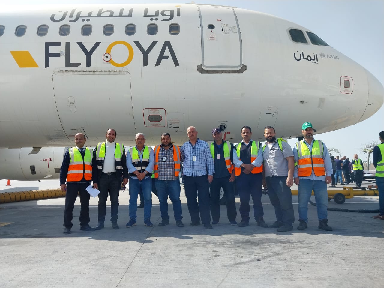 مصر للطيران للخدمات الأرضية تقدم خدماتها إلى شركة FLY OYA الليبية

