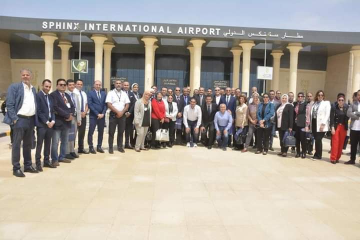 خلال جولة لمحرري الطيران: مشروعات تطوير مطار سفنكس الدولي تهدف إلى الارتقاء بخدمات المسافرين

