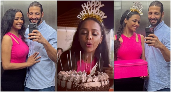 أسماء أبو اليزيد تحتفل بعيد ميلادها مع خطيبها: ممتنة لوجودك