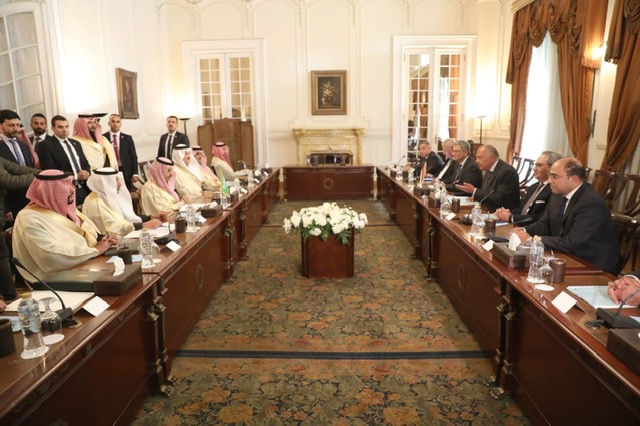 شكري وبن فرحان يعقدان لجنة المتابعة والتشاور السياسي بين مصر والسعودية 