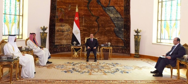 السيسي و رئيس مجلس الوزراء القطري يؤكدان الخطورة البالغة لتصعيد العمليات في رفح