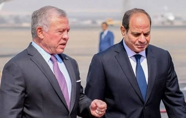 الرئيس السيسي يعزي عاهل الأردن في وفاة والد الأميرة رجوة الحسين