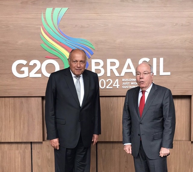 وزير الخارجية يفتتح مشاركته في اجتماعات مجموعة العشرين بلقاء وزير خارجية البرازيل