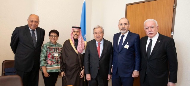 بيان مشترك لاجتماع وزراء خارجية القمة العربية الإسلامية مع الأمين العام للأمم المتحدة
