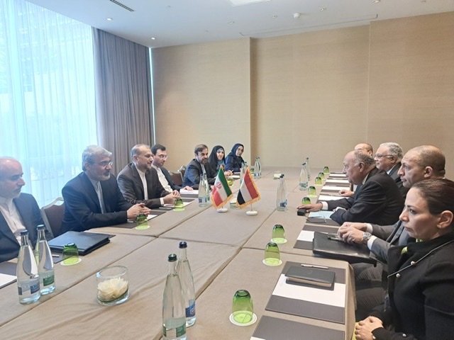 شكري يلتقي نظيره الإيراني في جنيف لمناقشة العلاقات والتحديات الإقليمية