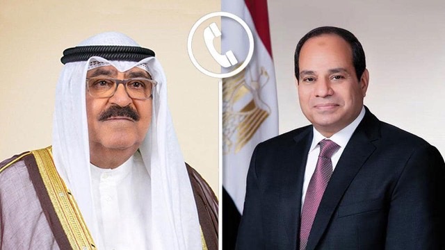 السيسي يتبادل التهنئة مع أمير الكويت بمناسبة  حلول شهر رمضان المبارك
