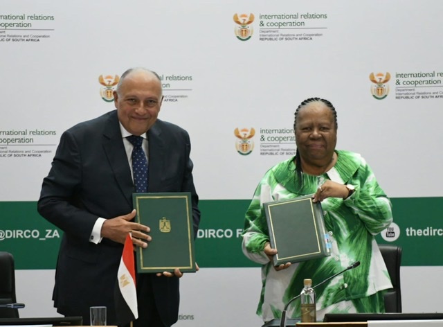 وزيرا خارجية مصر و جنوب افريقيا يترأسان أعمال الدورة العاشرة للجنة المشتركة للتعاون بين البلدين