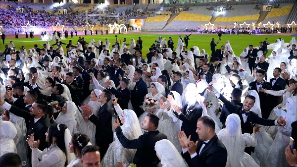 المنطقة الشمالية العسكرية تنظم حفل زفاف جماعي لـ 500 شاب وفتاة من الأسر الأكثر احتياجا