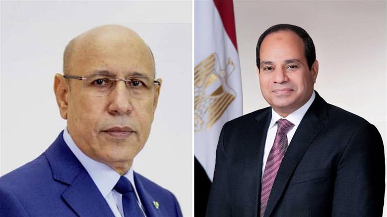 السيسي يهنئ الغزوانى بمناسبة إعادة انتخابه رئيساً لموريتانيا