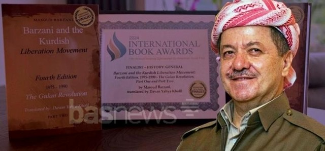 كتاب للزعيم الكردي مسعود بارزاني يفوز بجائزة ثقافية دولية