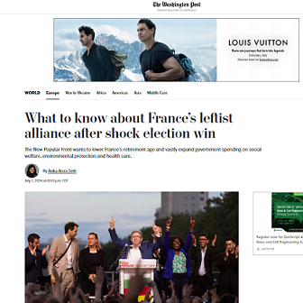 واشنطن بوست: ما الذي يجب أن تعرفه عن التحالف اليساري في فرنسا بعد فوزه الانتخابي المفاجئ؟