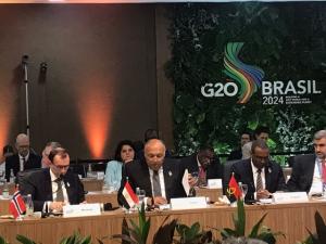 وزير الخارجية يشدد على أهمية إصلاح الحوكمة العالمية في مجموعة العشرين


