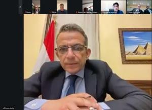  وزيرة الهجرة  تعقد لقاءً افتراضيًا مع عدد من المستثمرين المصريين في الصين